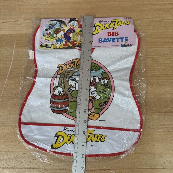 Vintage 90s Disney Duck Tales Baby Bib New Sealed - Picture 4 of 5